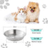 Cat Food Bowls, 2 Pcs Stainless Steel Cat Food and Water Bowls, Whisker Fatigue Shallow Cat Dishes, Small Dog Puppies Fat Faced Cat Kitten Supplie...