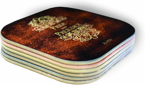 Jane Austen Books Coaster Set- 6 Piece Wood Coaster Set...