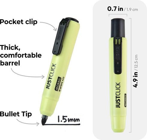 carrotez Retractable Permanent Markers, Thick Barrel, Low Odor, Bold Writing, Bullet Tip, 12 Count, Black...