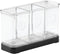 iDesign Forma Decorative Countertop Flatware Organizer - 7.4" x 2.6" x 4.75", Matte Black/Clear...