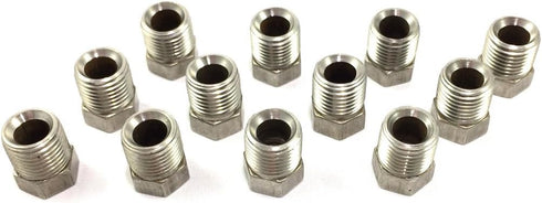 The Stop Shop Pack of 12 7/16" - 24 Stainless Steel Fittings for 1/4" tube...