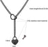 Heart O ring Slip Chain Necklace for Women Stainless Steel Cuban Chain Heart Necklace Punk Rock Collar Necklace Handmade Adjustable Lariat Y Neckl...