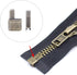 60 Pcs Metal Zipper Stopper, Zipper Repair Kit for Jackets, Zipper Replacement Slider, Bottom Stop Replacement, Zipper Insertion Pin, for Coats Ja...