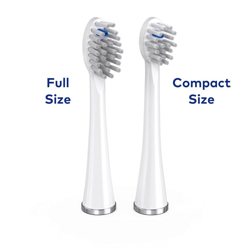 Waterpik Genuine Full Size Replacement Brush Heads With Covers for Sonic-Fusion Flossing Toothbrush SFFB-2EW, 2 Count White...