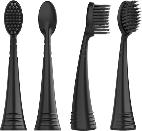 Replacement Toothbrush Heads with Covers for Burst (5 Count, Black)...