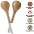Folkulture Salad Servers or Salad Tongs, Wooden Utensils for Serving Salad, 12-inch Spoon and Fork Set, Mango Wood, White...