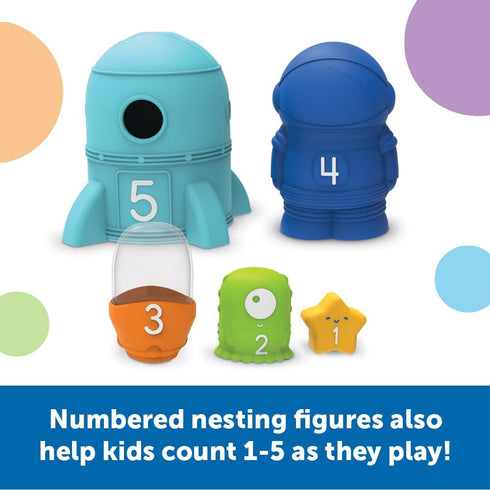 Learning Resources Nesting Space Surprise, Preschool Learning Activities, Fine Motor Skills for Ages 18 Months+, Montessori Preschool Toys, Space ...