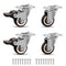 Molen 1" Low Profile TPR Casters Wheels Set of 4.for small box,Baby crib,Clothes box, Toy box, Tool box,.Weight capacity 65lbs....