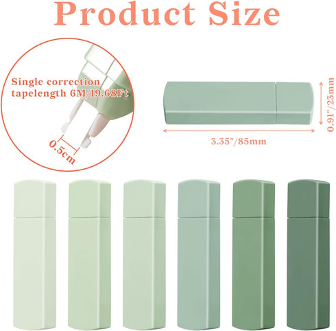 6Pcs Mini White Out Tapes for Instant Correction, Cute Whiteout for Writing, Aesthetic Correction Tape Set Easy To Use for Students School Office ...