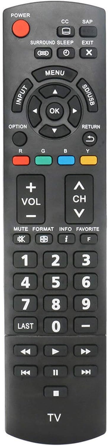 AIDITIYMI N2QAYB000706 New Replacement IR Remote Compatible with Panasonic LCD TV TC-L32X5 TC-P42X5 TC-50PU54 TC-P50U50 TC-P50X5 TC-P60U50 TC-60PU...