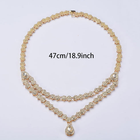 Giffor 4PCS PACK Jewellery 14K Gold Filled Bridesmaid Jewelry Set Necklace And Earrings Set (A)...