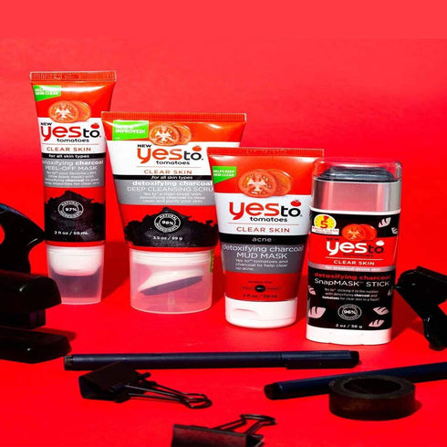 Yes To Tomatoes Clear Skin Detoxifying Charcoal Mud Mask For Acne Prone Skin Draw Out Impurities And Prevent Breakouts Contains Salicylic Acid 96 ...