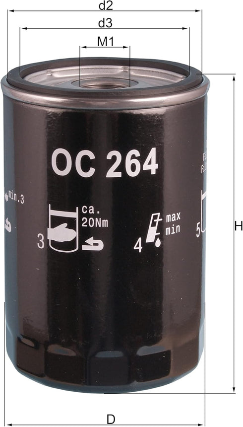 MAHLE OC 264 Oil Filter...