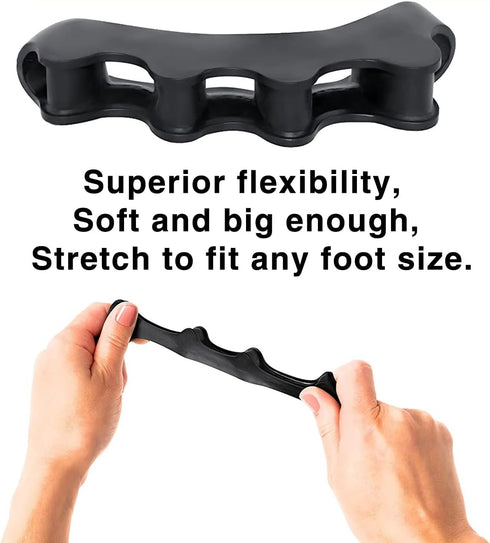 Soft Silicone Toes Separator, Bestrice Toes Spacers Rubber Toe Stretchers for Yoga & Running Bunion Pain Relief Toe Straightener for Men and Women...