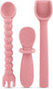 Ryan & Rose Ultimate Utensil Set of 3 Silicone Baby Spoons Silicone baby feeding set for baby led weaning, baby spoons self feeding 6 months, baby...