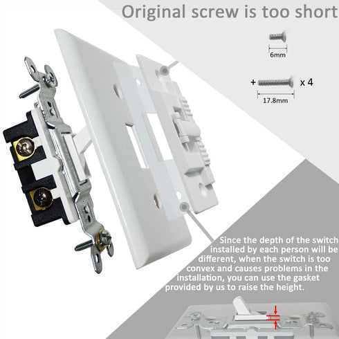 Light Switch Guard, ILIVABLE Child Proof Wall Switch Plate Protects Your Lights or Circuits from Being Accidentally Turned On or Off by Children a...