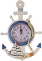 Mediterranean Style Anchor Clock Beach Sea Theme Nautical Wheel Rudder Steering Wheel Decor Wall Hanging Decoration...