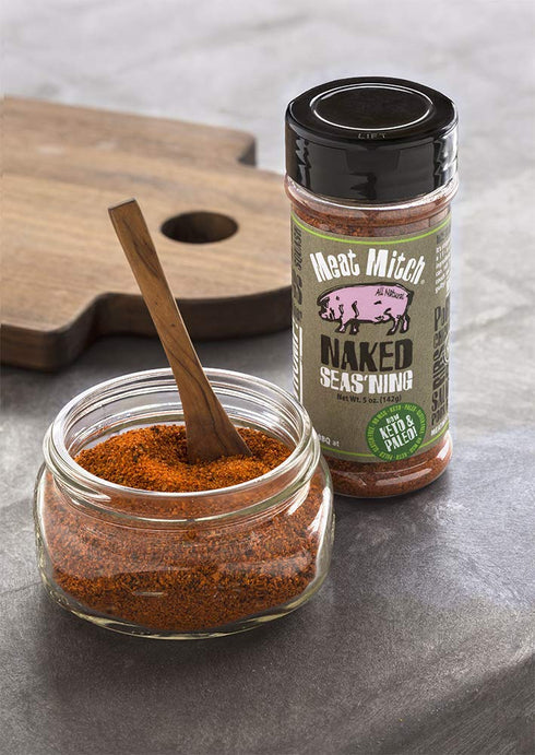 Meat Mitch Naked Seas'ning, 5.5 Ounce - All-Natural, Gluten-Free Paleo and Keto Food Seasoning. Kansas City Style BBQ Dry Rub...