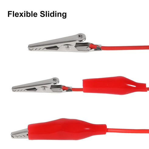 10 Groups 1M Alligator Clips Electrical, Insulated Test Leads with Alligator Clips, Stamping Double-Ended Jumper Wires for Electrical Testing...