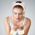 WHAVEL 3PCS Spa Headband and Wristband Set, Cute Cat Ears Headband for Washing Face Makeup Headband Face Wash Headband Wrist Bands(White 02)...
