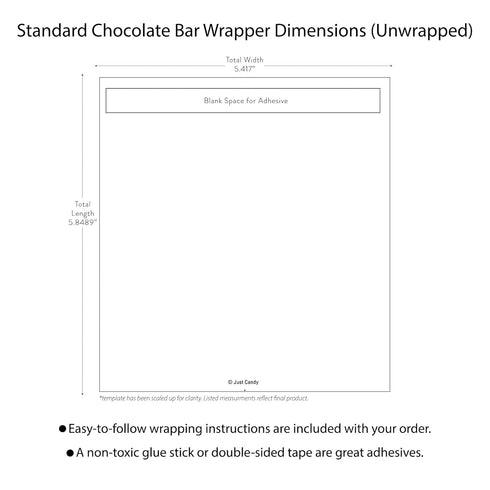 24ct 50th Birthday Party Favors Custom Wrappers for Chocolate Bars (24 Count) - Candy Not Included...