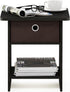 Furinno Dario End Table / Side Table / Night Stand / Bedside Table with Bin Drawer, 1-Pack, Espresso/Brown...