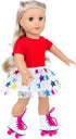 18 Inch Doll Accessories, Girl Doll Accessories, 7PC Travel Skating Sport Play Set, 18 inch Girl Doll Outdoor Sport Accessories (Not Include Doll)...