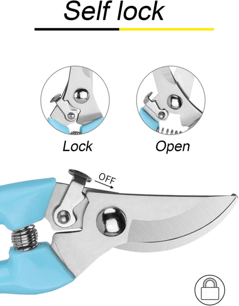 Curve Gardening Scissor with Sharp Stainless Steel Blade Garden Shears for Cutting Flowers Trimming Plants of Yard Florist Flower Rose Herb Hedge ...