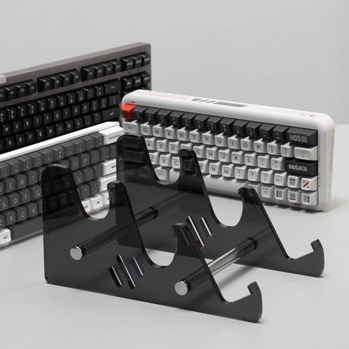 Sumgsn Black Mechanical Keyboard Storage Stand Display Keyboard Holder Transparent Acrylic Stand for Three Keyboard...