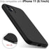 DEENAKIN Compatible with iPhone 11 Case with Screen Protector, Silicone Gel Rubber Bumper Cover,Slim Fit Shockproof Protective Phone Cover Black...