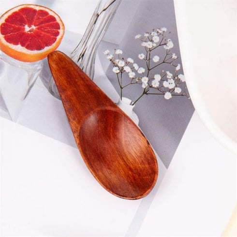 3 Pieces Mini Wooden Spoons, Small Salt Spoon with Short Handle Mini Wood Scoop for Spice Jars Tea Coffee Milk Powder, 2.76 inch, Brown...