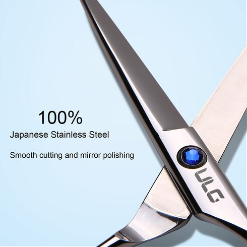 Hair Cutting Scissors, ULG Professional Hair Scissors 6.5 inch Right-Hand Razor Edge Barber Scissors Salon Hair Cutting Shears Made of Japanese St...