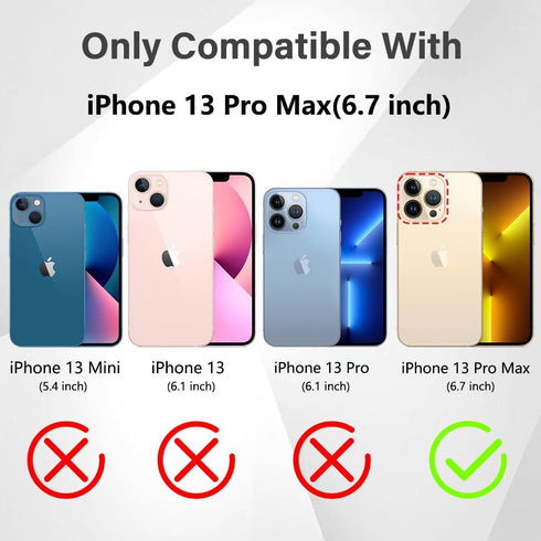 Fiyart Compatible with iPhone 13 Pro Max Case,Compatible with MagSafe Love Heart Plating Camera Protection Clear Phone Case, Magnetic Glitter for ...