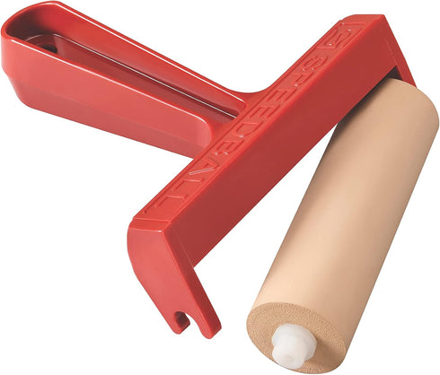 Speedball Pop-in Soft Rubber Brayer, 4-Inch Roller for Block Printing, Relief Printing, and Mixed Media Art...