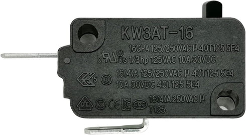 Microwave Oven Door Switch Replacement Part, 16A 125VAC, KW3AT-16 (Downward Compatible with KW3A-16), Normally Closed - 1Pc...