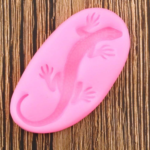 3D Lizard Gecko Silicone Mold for DIY Jelly Shots Handmade Ice Cream Gum Paste Crystal Candy Ice Cube Cupcake Cake Topper Decoration Chocolate Des...
