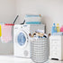 CLOCOR Collapsible Round Laundry Hamper/Large Storage Basket/Toys Bin/Boys and Girls Hamper/Room Decor (White check)...