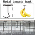 Metal Banana Hanger - Under Cabinet Hook for Kitchen Items. Keep Bananas Fresh (Gun Color X 1pc)...