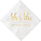 Crisky Napkins Mr and Mrs Gold Cocktail Beverage Dessert for Wedding Shower Engagement Party Decorations, Cake Table Decor Supplies. 100 Pcs, 3-Pl...