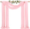 Wedding Arch Draping Fabric,1 Panel 28" x20ft Pink Wedding Arch Drapes for Ceremony Chiffon Fabric Drapes Arbor Drapery Wedding Arch Decorations f...