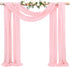 Wedding Arch Draping Fabric,1 Panel 28" x20ft Pink Wedding Arch Drapes for Ceremony Chiffon Fabric Drapes Arbor Drapery Wedding Arch Decorations f...