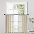 MRTREES Sheer Tier Curtains Beige Kitchen 36 inches Long Bathroom Short Curtains Sheers Transparent Voile Half Window Treatments Rod Pocket Light ...