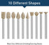 Diamond Grinding Burr Bit Set?20Pcs Rotary Tool Accessories Stone Carving Set with 1/8 inch Shank for Stone Ceramic Glass Carving, Grinding, Polis...