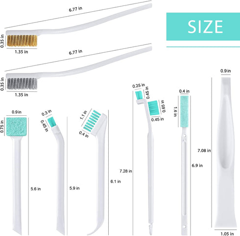 Cleaning Brush Set for Small Spaces, Kitchen Scrub Brushes for Cleaning, Detailing Crevice Cleaning Tool Supplies Gadget Kit for Car Window Keyboa...