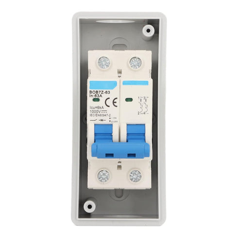 PV Solar Disconnect Switch Kit, BOB7Z 63 63A 1000V DC Disconnect Switch Overvoltage IP65 Waterproof Photovoltaic Isolator Miniature Circuit Breake...