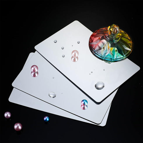 Marsui 8 Pieces Shatter Proof Plastic Mirror Craft 4 x 6 Inch Small Mirror Tiles Bulk with Soft Round Corners Double Sided Protective Film Reflect...