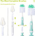 Baby Bottle Brush Set with Nipple Cleaner and Suction, 10.2" Cleaning Brush and 6.5" Sponge Bottle Brush with A Replacement Brush Head and Two 6.7...