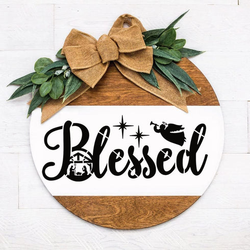 Nativity Christmas Stencil Christian Jesus Stencils for Painting on Wood for Unto Us/Holy Night/Believe/Blessed Templates for Wood Sign Canvas Wal...