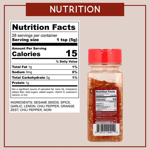 USimplySeason Togarashi Spice (4.8 oz) - Japanese-Inspired Flavor for Culinary Creations, Ideal for Seasoning, Marinades, Rubs - No Salt, Vegan, N...