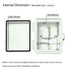 LeMotech Electrical Box, IP67 Waterproof Hinged Cover Stainless Steel Latch Junction box, ABS Plastic Electrical Enclosure with Mounting Plate,Wal...